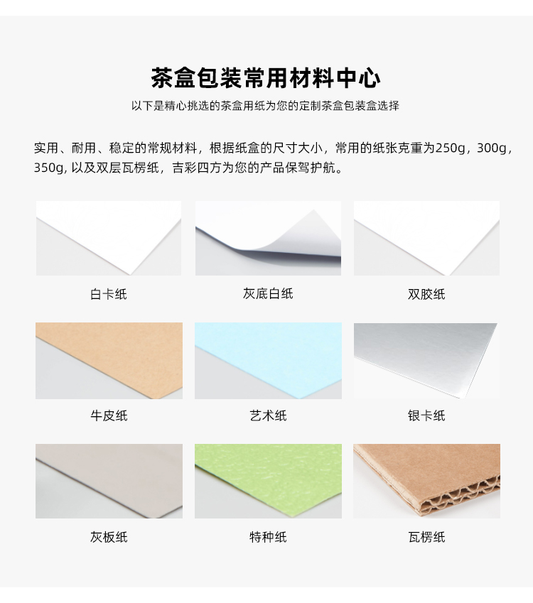 茶葉包裝盒印刷材料